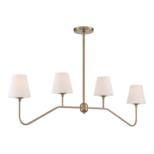 Crystorama Lighting Keenan 4-Light Chandelier in Vibrant Gold by Crystorama Lighting KEE-A3004-VG