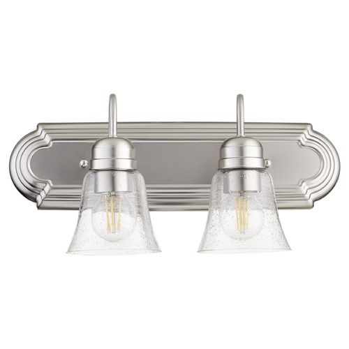 Satin Nickel Bathroom Light by Quorum Lighting