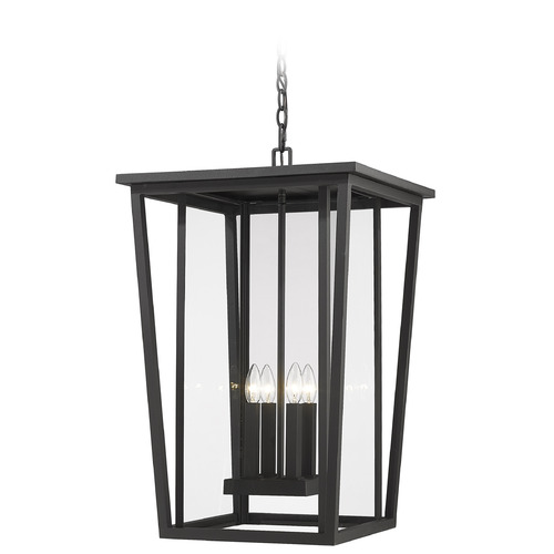 Z-Lite Seoul Black Outdoor Hanging Light by Z-Lite 571CHXXL-BK