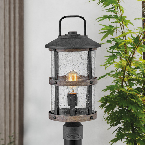 Lakehouse 18.75-Inch Aged Zinc LED Post Light by Hinkley Lighting