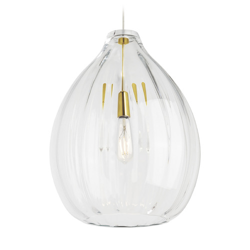 Harper LED Pendant in Natural Brass by Visual Comfort Modern