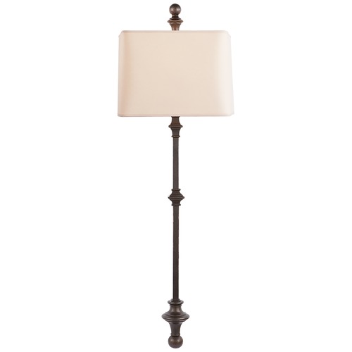 Visual Comfort Signature Collection E.F. Chapman Cawdor Stanchion Wall Light in Iron by Visual Comfort Signature CHD2300AINP