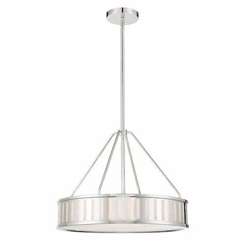 Crystorama Lighting Kendal 22.50-Inch Pendant in Polished Nickel by Crystorama Lighting KEN-8304-PN