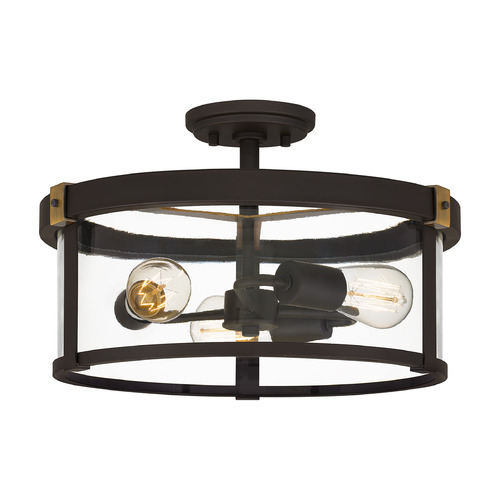 Quoizel Lighting Lisbon Semi-Flush Mount in Old Bronze by Quoizel Lighting LSB1716OZ