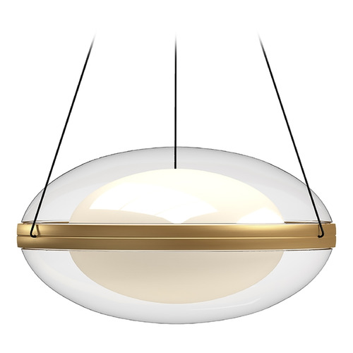Virgo Brushed Gold LED Pendant by Kuzco Lighting