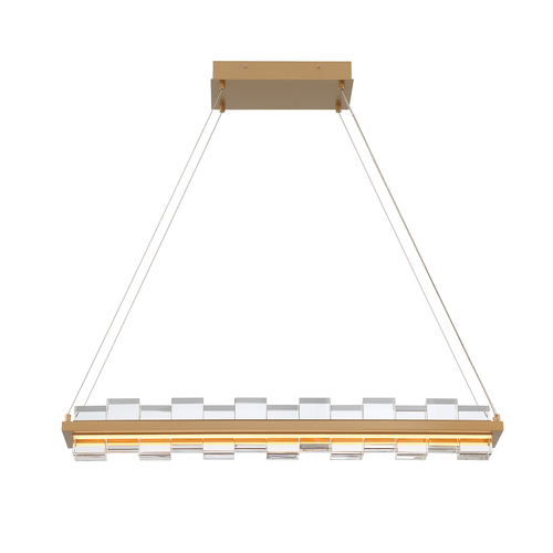 Eurofase Lighting Bruco 35-Inch LED Linear Chandelier in Gold by Eurofase 45717-024