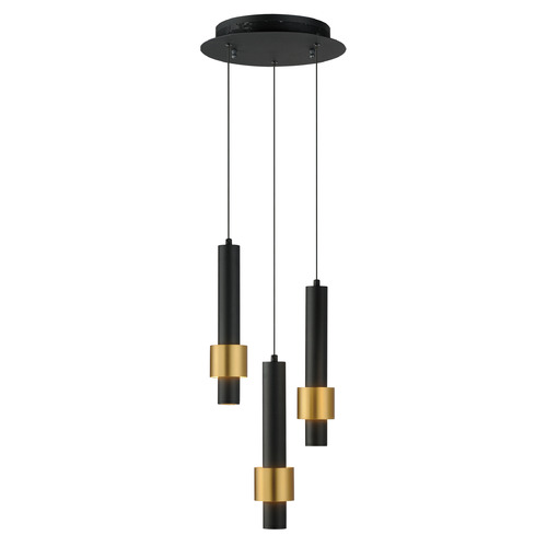 Reveal Black & Gold LED Multi-Light Pendant by ET2 Lighting