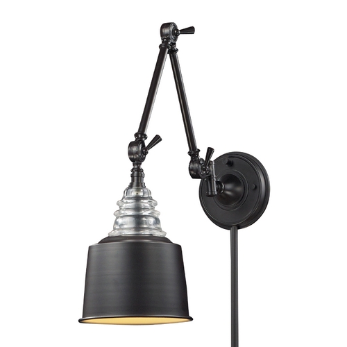 Elk Lighting Swing Arm Lamp in Oiled Bronze Finish 66815-1