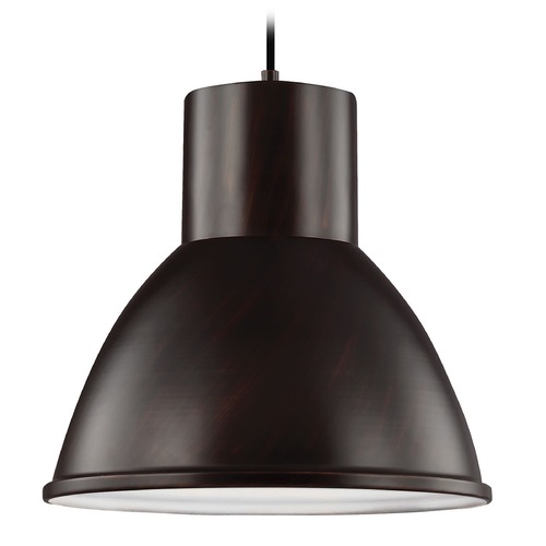 Division Street 15-Inch Pendant in Bronze by Generation Lighting