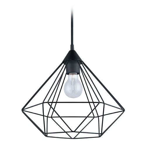 Eglo Lighting Eglo Tarbes Matte Black Pendant Light with Bowl / Dome Shade 94188A