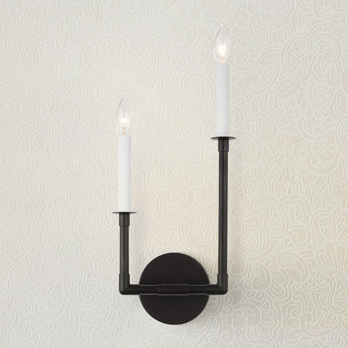 Visual Comfort Studio Collection Chapman & Meyers Bayview Double Right Sconce in Aged Iron by Visual Comfort Studio CW1112AI
