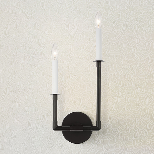 Chapman & Meyers Bayview Double Right Sconce in Aged Iron by Visual Comfort Studio