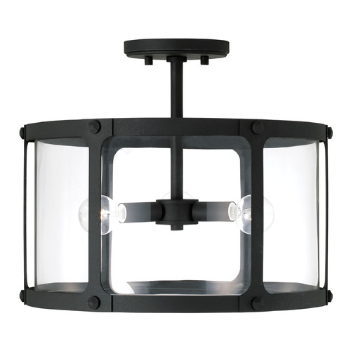 Capital Lighting Brennen Dual Mount Pendant in Matte Black by Capital Lighting 244931BI