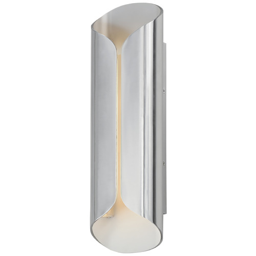 Folio Satin Aluminum & White LED Outdoor Wall Light by ET2 Lighting