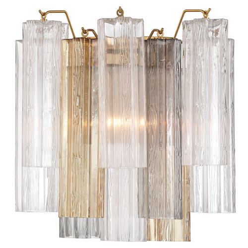 Crystorama Lighting Addis Aged Brass Sconce