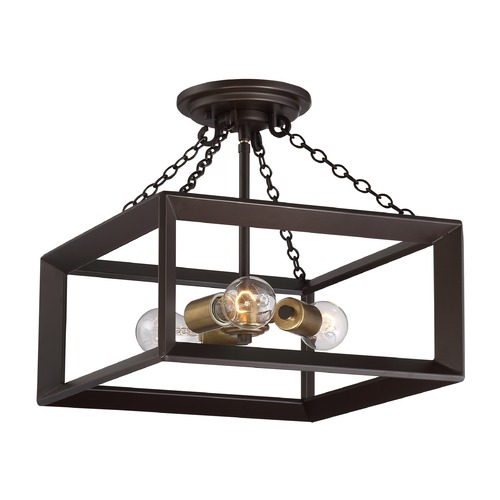 Quoizel Lighting Brook Hall Western Bronze Semi-Flush by Quoizel Lighting BKH1714WT