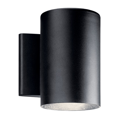 Kichler Lighting 7-Inch LED Cylinder Outdoor Light in Textured Black 3000K by Kichler Lighting 11309BKTLED