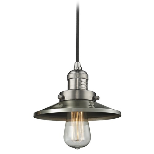 Railroad Brushed Satin Nickel Mini Pendant by Innovations Lighting