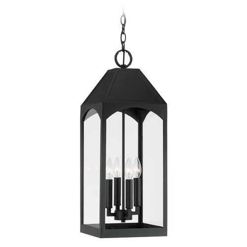 Capital Lighting Burton Outdoor Hanging Lantern in Black by Capital Lighting 946342BK