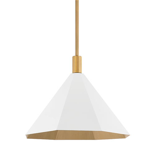 Huntley 22-Inch Pendant in Patina Brass & Soft White by Troy Lighting