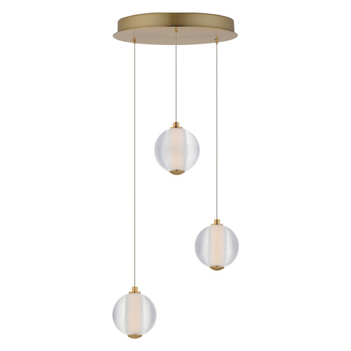 Rhythm Gold LED Multi-Light Pendant by ET2 Lighting