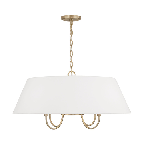 Capital Lighting Capital Lighting Julia Matte Brass Pendant Light with Drum Shade 352741MA