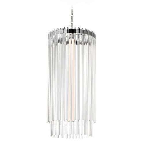 Maxim Lighting Maxim Lighting Jolie Polished Nickel LED Pendant Light with Cylindrical Shade 38426CLPN