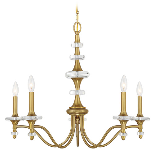 Savoy House Lighting Champlain Warm Brass Chandelier