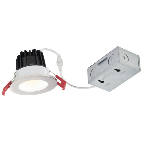 2'' LED Canless 8W Brushed Nickel/White Recessed Downlight 2700K 38Deg IC Rated By Recesso