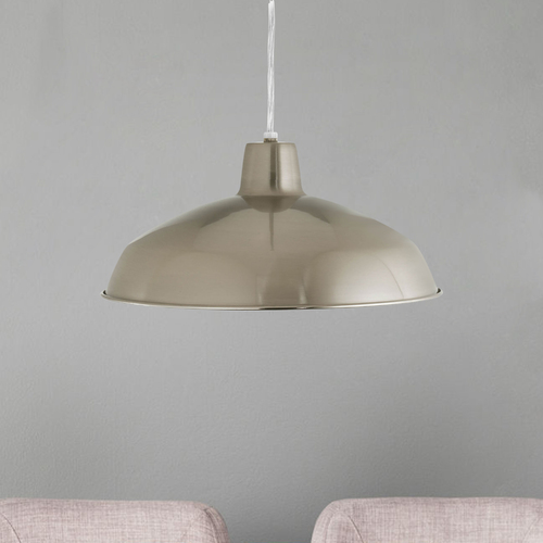 Farmhouse Barn Light in Brushed Nickel by Progress Lighting