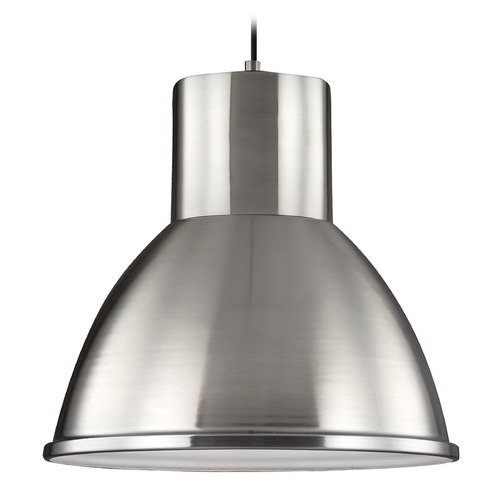 Division Street 15-Inch Pendant in Brushed Nickel by Generation Lighting