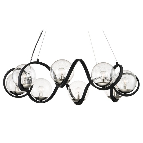 Curlicue Black & Polished Nickel Pendant by Maxim Lighting