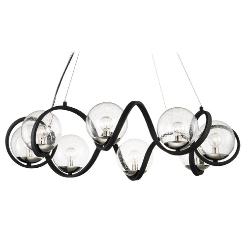 Maxim Lighting Curlicue Black & Polished Nickel Pendant by Maxim Lighting 35108CDBKPN