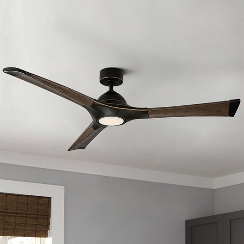 Modern Forms by WAC Lighting Woody 60-Inch LED Smart Outdoor Fan in Bronze by Modern Forms FR-W1814-60L27BZDW