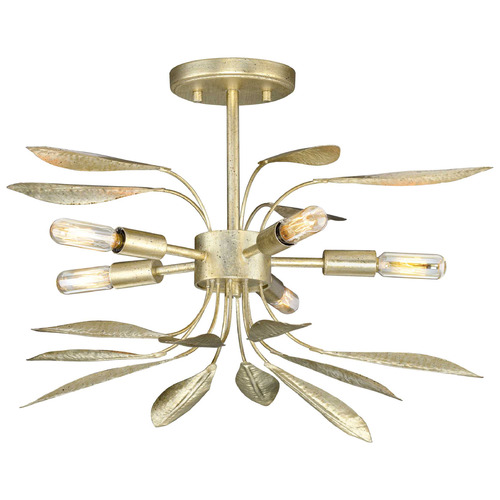 Progress Lighting Mariposa Gilded Silver Semi-Flushmount Light