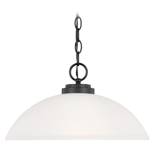 Oslo 15.75-Inch LED Pendant in Midnight Black by Generation Lighting