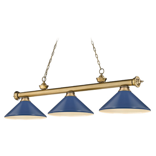 Cordon Rubbed Brass Billiard Light by Z-Lite