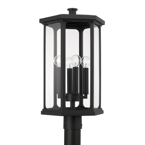 Capital Lighting Walton Outdoor Post Lantern in Black by Capital Lighting 946643BK