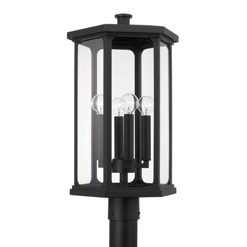 Walton Outdoor Post Lantern in Black by Capital Lighting