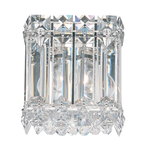 Schonbek Worldwide Lighting Quantum Polished Stainless Steel Sconce