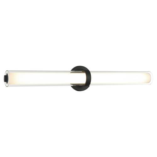 Satchie Matte Black LED Vertical Bathroom Light by Matteo Lighting