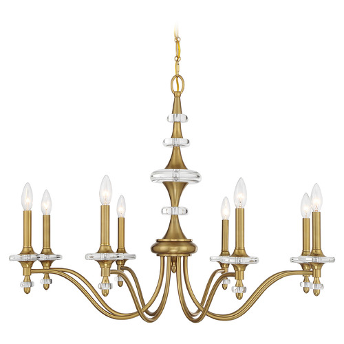 Savoy House Lighting Champlain Warm Brass Chandelier