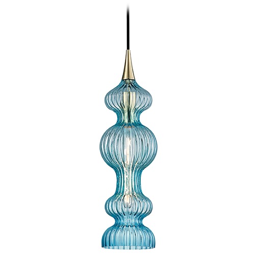 Pomfret Aged Brass Pendant by Hudson Valley Lighting