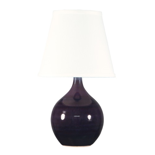 Scatchard Stoneware Eggplant Table Lamp by House of Troy Lighting