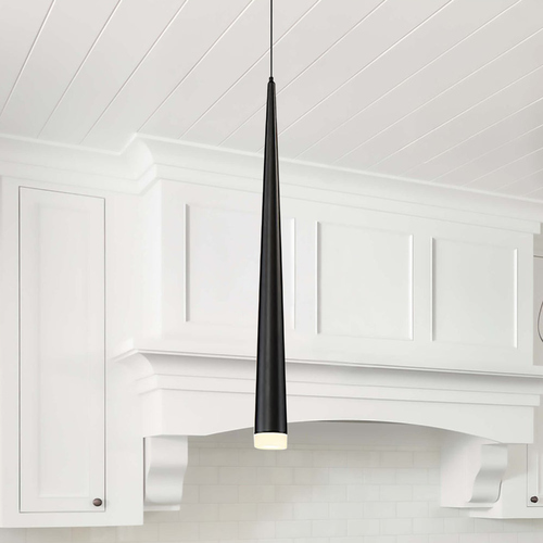 Modern Forms by WAC Lighting Cascade 18.90-Inch High LED Mini Pendant in Black by Modern Forms PD-41819-BK