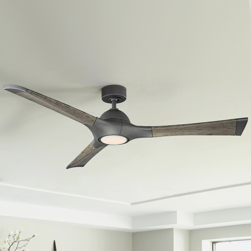 Modern Forms by WAC Lighting Woody 60-Inch LED Smart Outdoor Fan in Graphite 2700K by Modern Forms FR-W1814-60L27GHWG