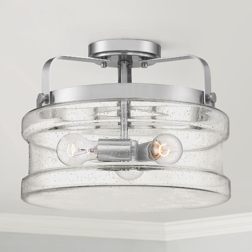 Quoizel Lighting Danbury Brushed Nickel 3-Light Semi-Flush by Quoizel Lighting DNY1714BN