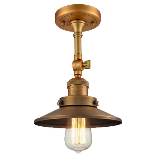 Innovations Lighting Innovations Lighting Railroad Brushed Brass Semi-Flushmount Light 201F-BB-M4