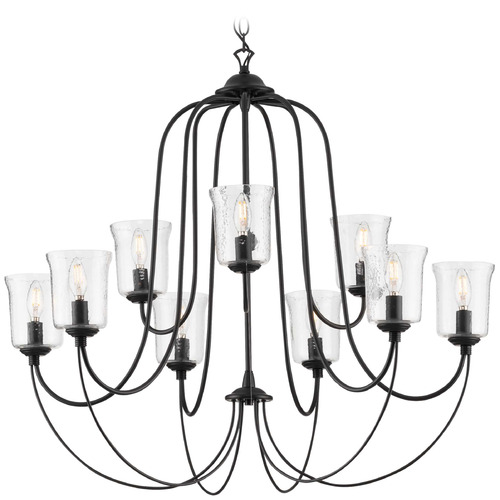 Progress Lighting Bowman Matte Black Chandelier