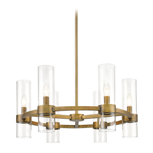 Z-Lite Datus Rubbed Brass Chandelier by Z-Lite 4008-6RB